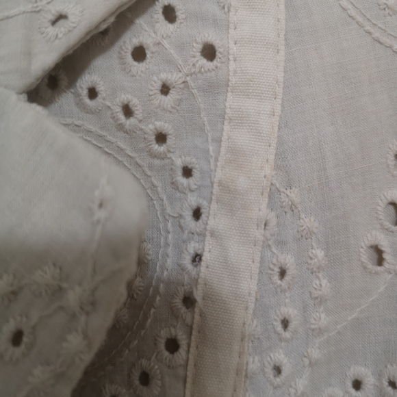 🌟HP!!!🌟Rare VINTAGE MANGO SUIT Gorgeous Summer Jacket with chikan work fabric. - Picture 7 of 14